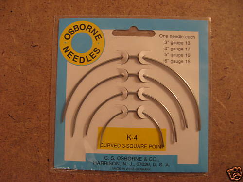 C.S. Osborne K 4 Curved Diamond Point Needle Pack