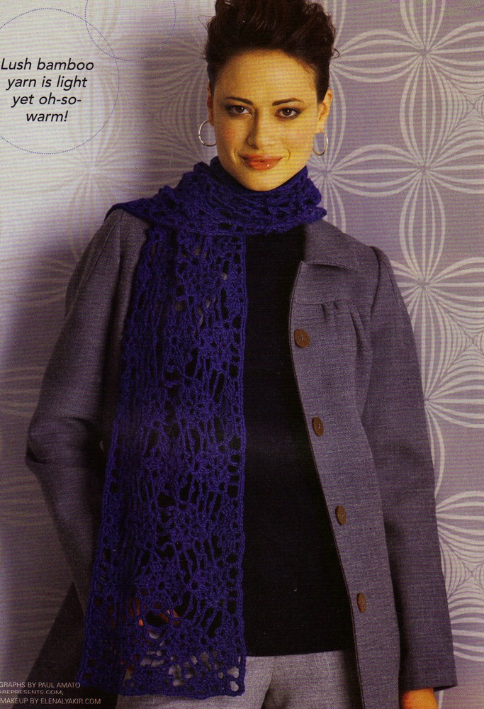 LACY Snowflake Scarf/Apparel/Crochet Pattern INSTRUCTIONS ONLY