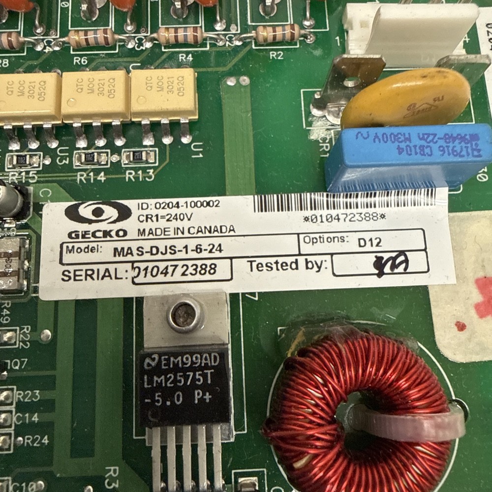 GECKO Model # mas-djs-1-6-24 Spa Controller Sequencer