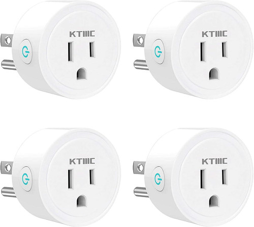 KTMC Smart Plug 4 Pack, Alexa & Google Home Compatible, No Hub 4 pack, White