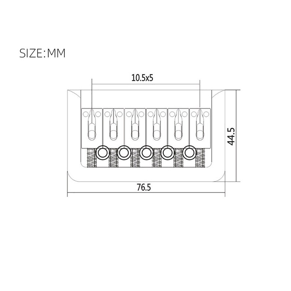 6-String Electric Guitar Bridge, Metal Guitar Hardtail Fixed Bridge Black