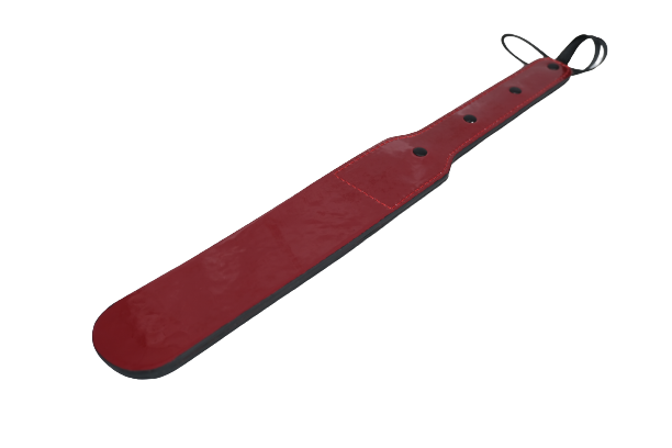Handmade Red BDSM Spanking Paddle 3 Hearts BDSM Paddle Leather Slapper Paddle