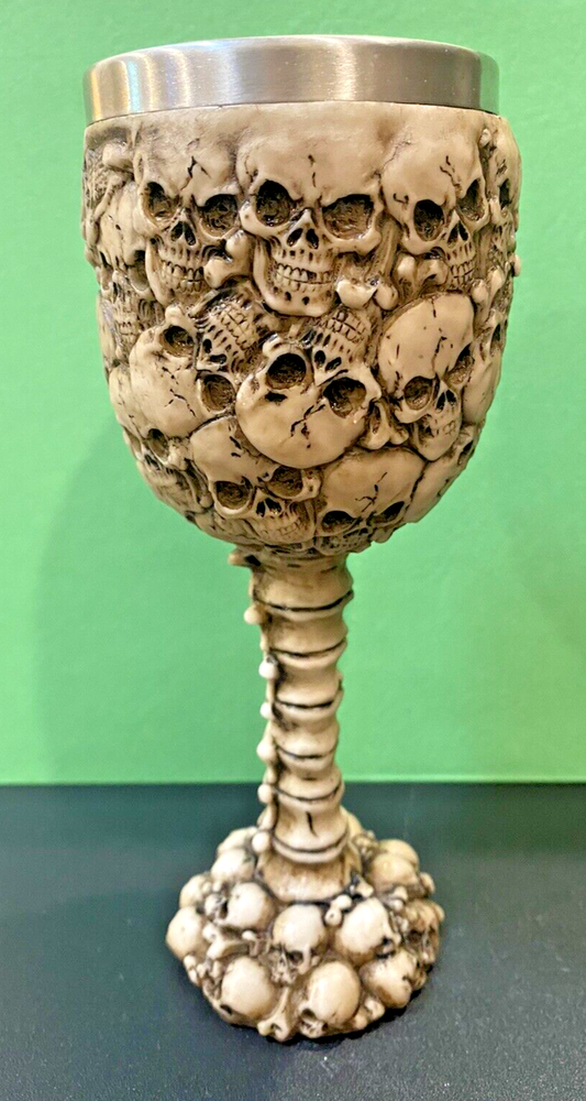 Halloween Decorative Multi Skull and Spine Goblet