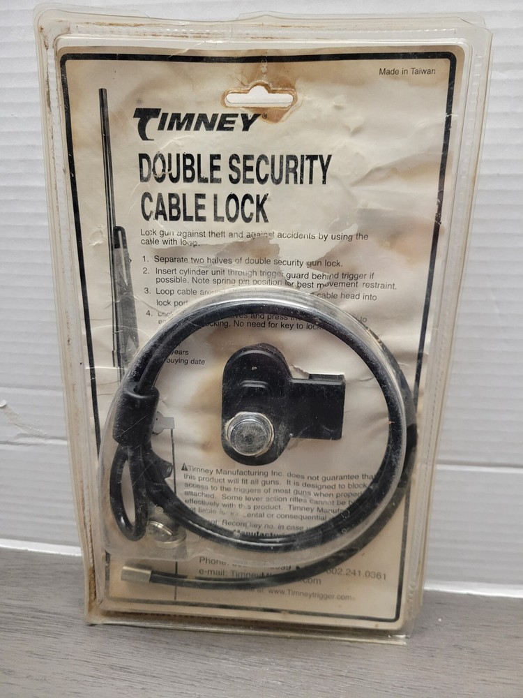 Timney Triggers Double Security Cable Gun Lock Trigger Lock Unopened