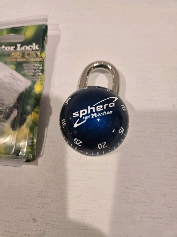 Master Lock Sphero Master Blue Smooth Spin Combination Lock  New Opened Package