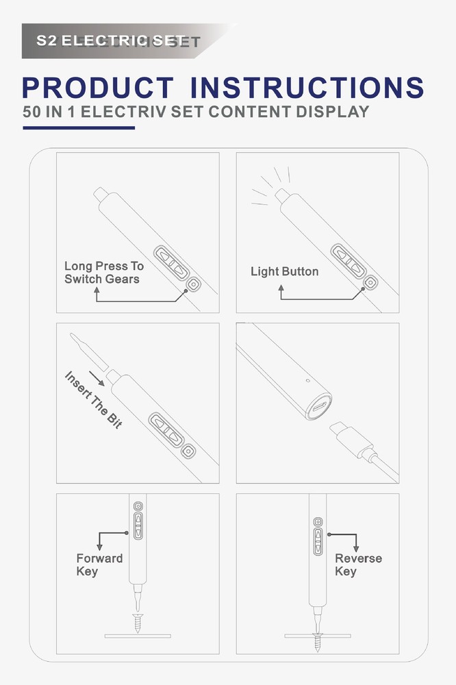 Electric Power Screwdriver Portable Rechargeable Lithium Precision Screw Driver