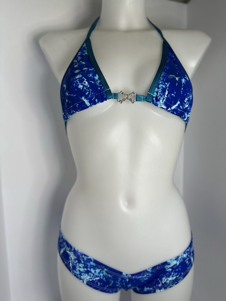 Exotic Dancer Tri Top And Scrunch Butt Booty Short Set With G String