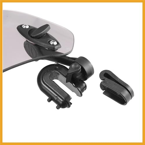 28.5cm Motorcycle Windshield Motorcycle Wind Deflector Grey Lens Adjustable