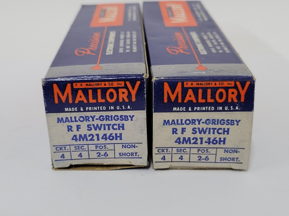 2X Mallory-Grigsby 4M2146H RF Switch - original boxes