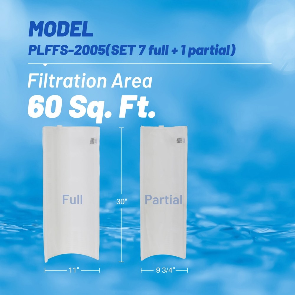 POOLPURE FS-2005 60 Sq Ft DE Grid Pool Filter Set Replace Unicel FS-2005,PFS3060