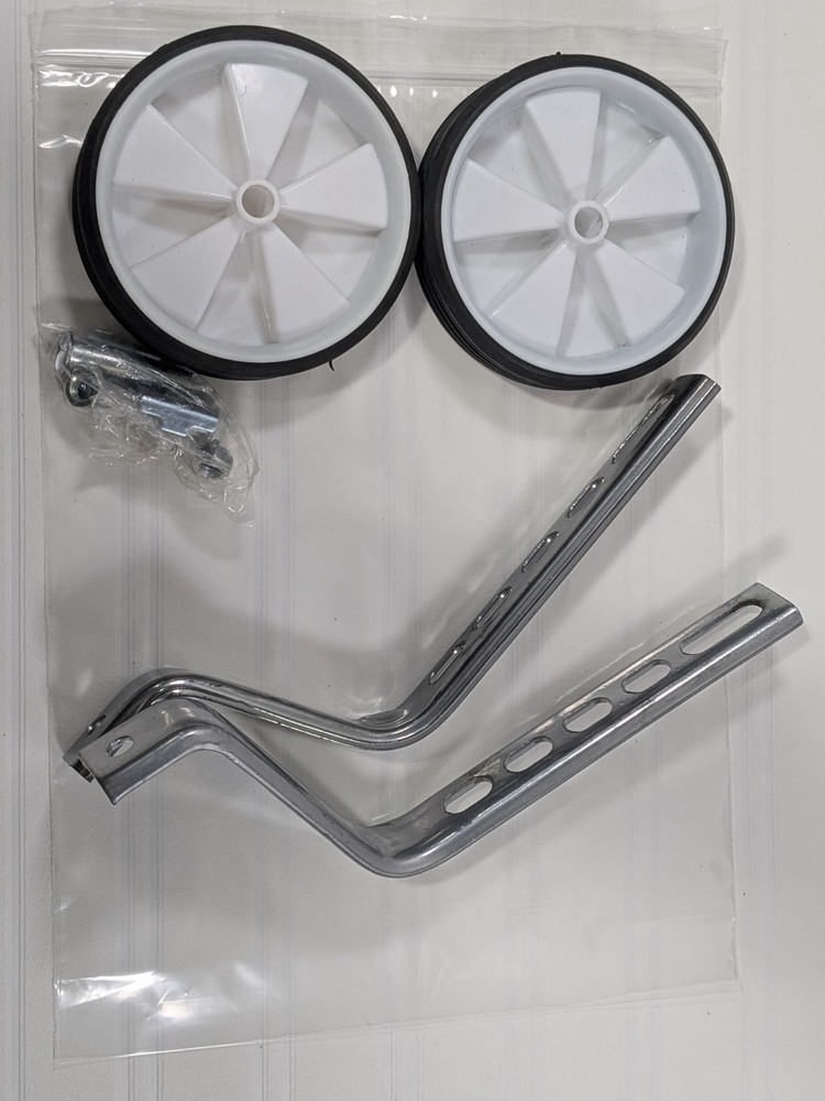 Bicycle Training Wheels Kit Adjustable Stabilizer Wheels w/ Mounting Hardware