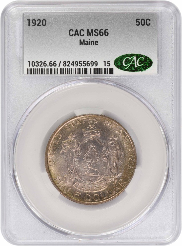 Maine Commemorative Half Dollar 1920 MS66 CACG
