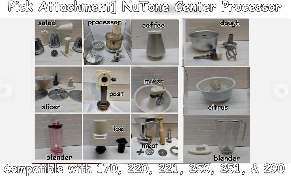 Pick Attachment] NuTone Center Processor Coffee Meat Ice Blender Mixer Sharpener