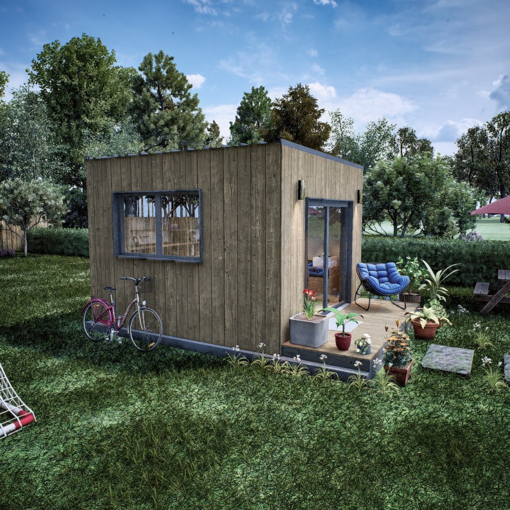 Small Cabin Plan, Tiny Office Plan, 12x12 Small Office Plan, Hard Copy