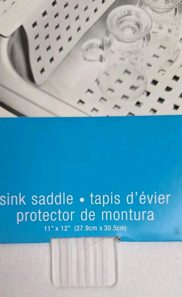 SinkWorks Sink Saddle Clear Protects Sink From Scratches Grid For Water Drainage