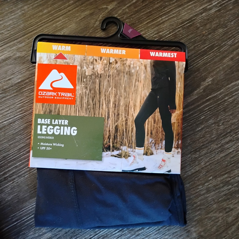 Ozark Trail Base Layer Legging Warm, Black 2XL