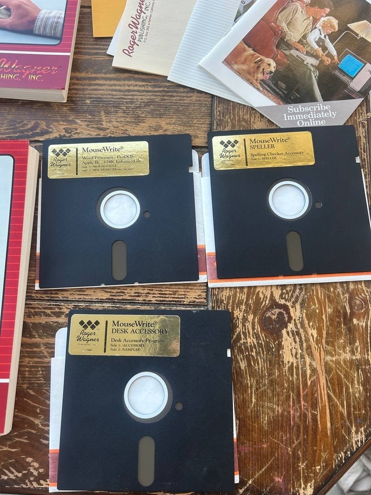 MouseWrite Word Processor Apple II/IIC Box Manuals Disks Roger Wagner