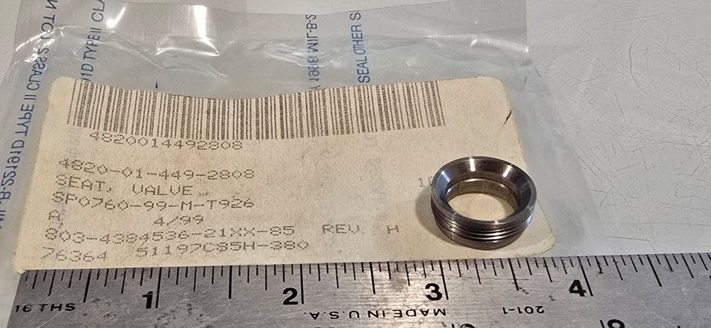 (2) MILWAUKEE VALVE COMPANY SEAT VALVE 803-4384536-21XX-85 4820-01-449-2808