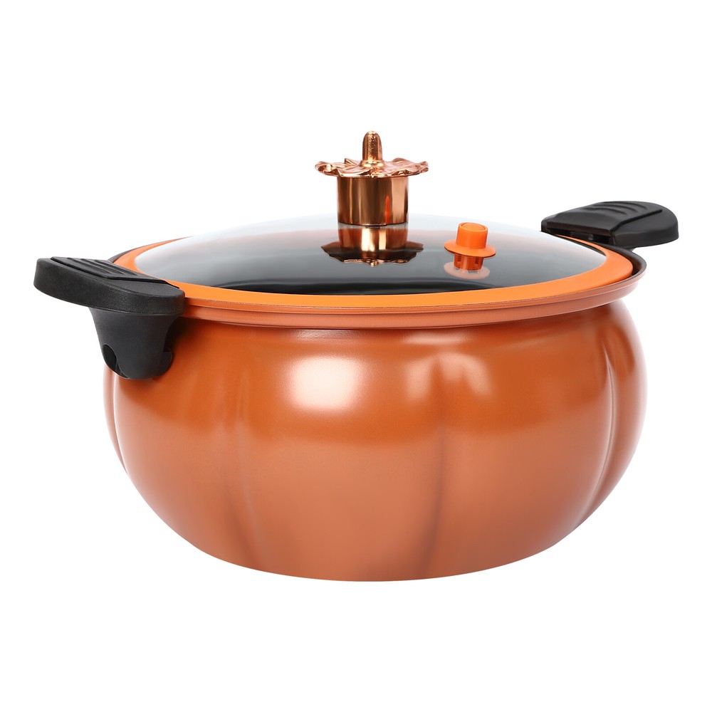 Micro Pressure Cooker - Pumpkin Shape, 8L Capacity, Non-Stick Design