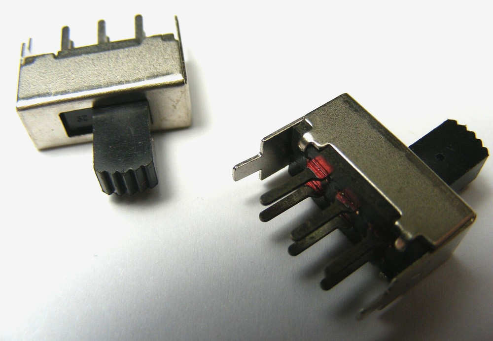 6 Pcs 6 Terminal 2 Position DPST On/OFF Mini Slide Switch