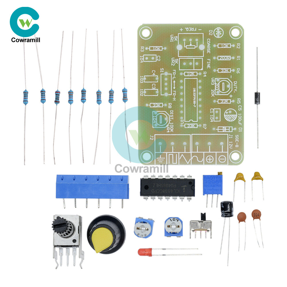 ICL8038 Monolithic Function Signal Generator Module Kit Sine Square Triangle