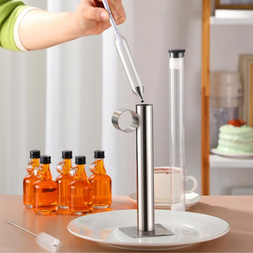 Maple Syrup Hydrometer Test Cup Kit Maple Syrup Density Kit Stainless Steel H...