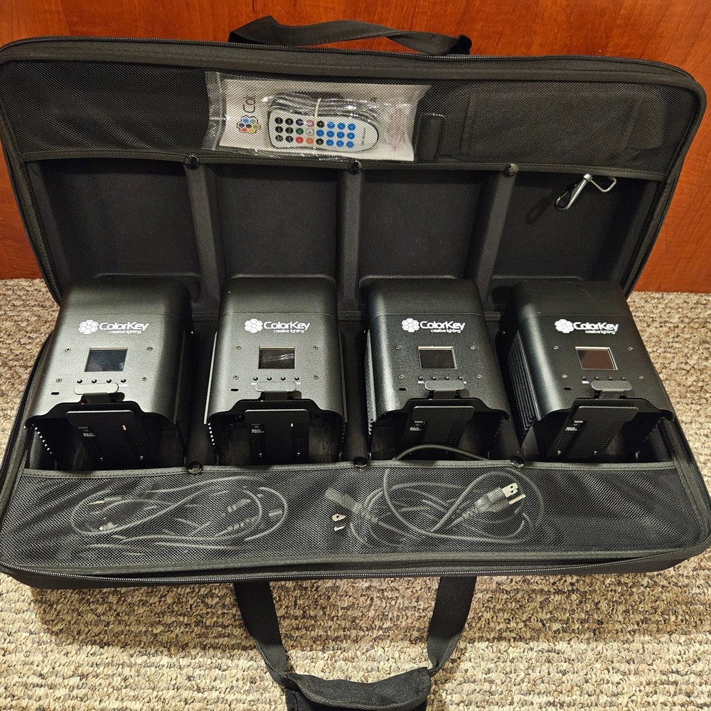ColorKey AirPar HEX 4 - (4-Pack Bundle) with Hardshell Case