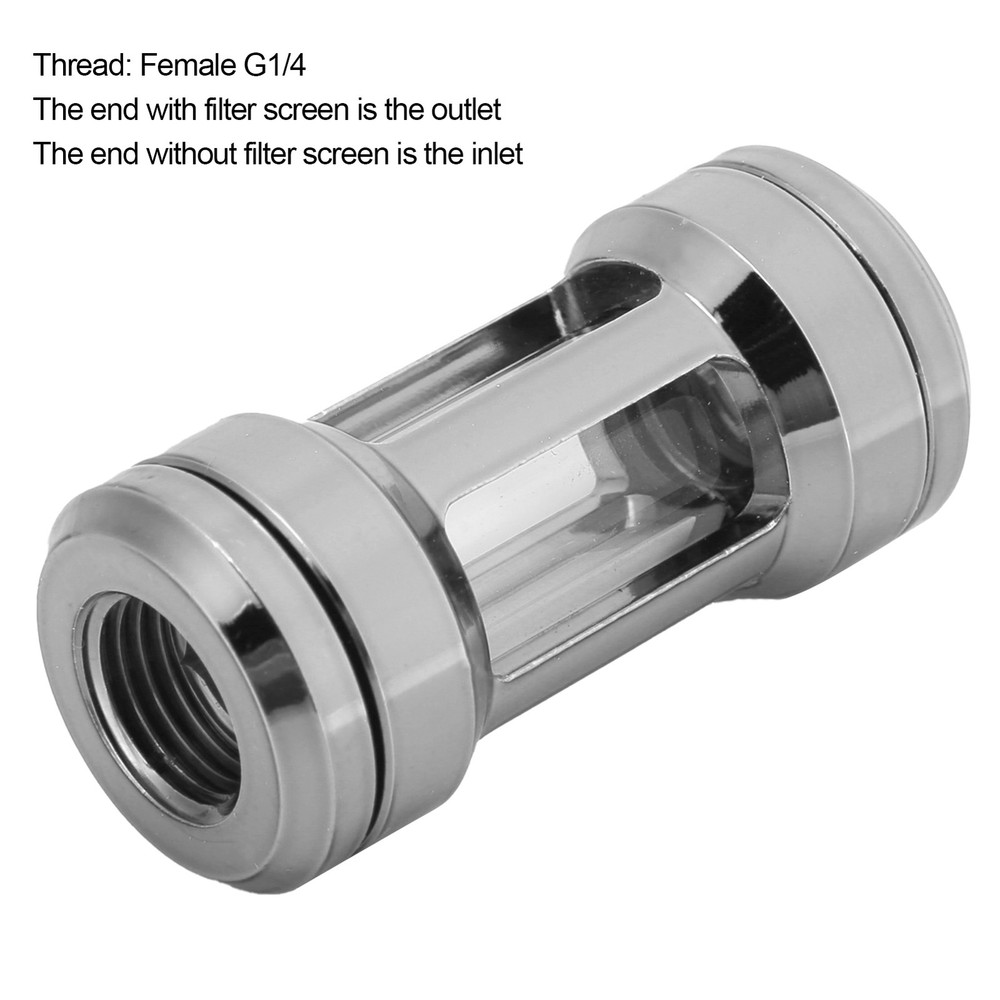 § Silver Computer Water Cooling Filter G1/4 Thread Computer Cooler Filters