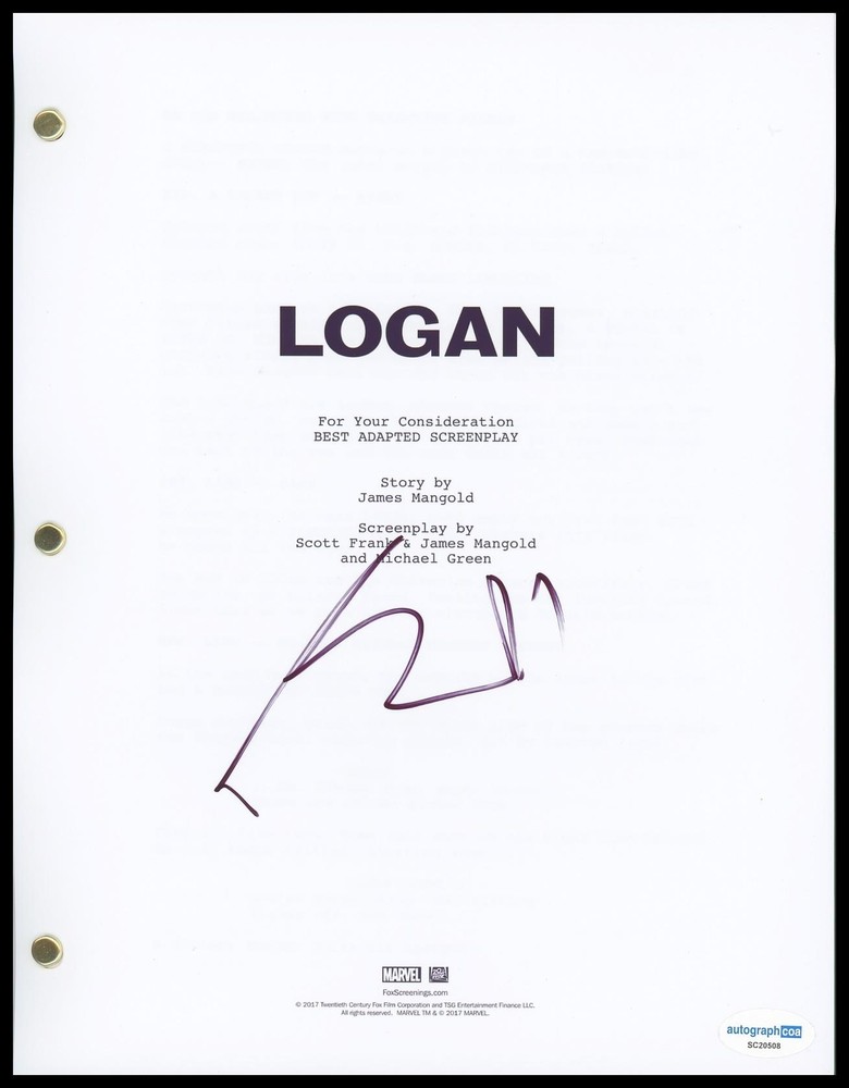 Boyd Holbrook "Logan" AUTOGRAPH Signed Full Complete Script Screenplay ACOA