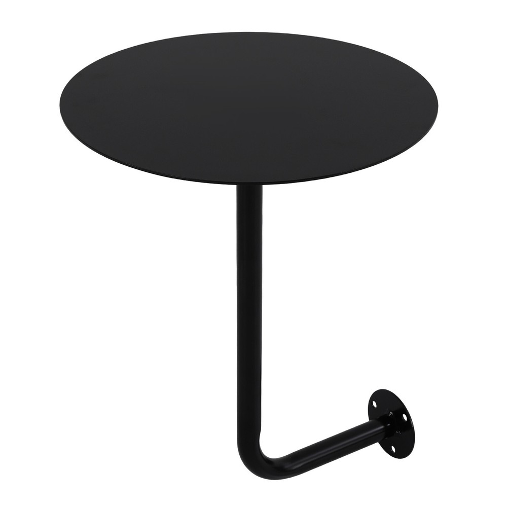 Black Coffee Table Wall-mounted Bar Table Modern Pub Table for Home/Commercial