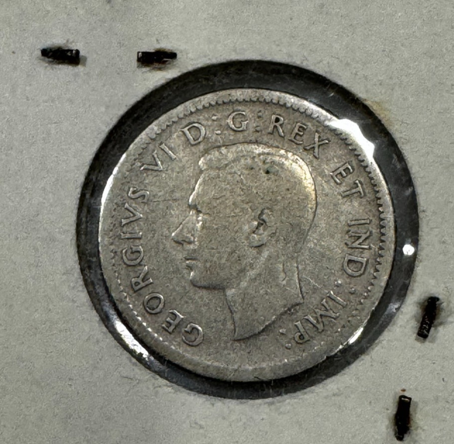 3-1937 CANADA 10 CENT COINS CRESCENT MOON VARIETY