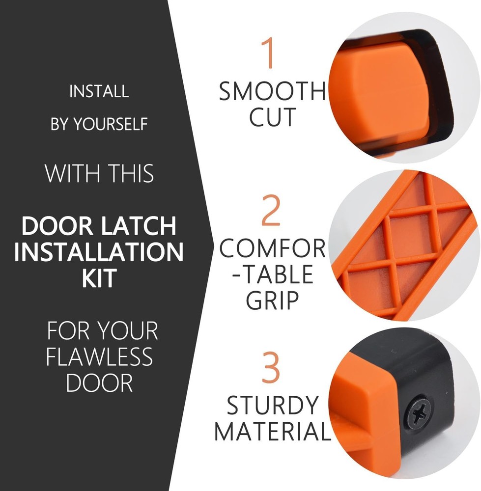 Door Latch Mortise Installation Tool for Accurate Scoring, Lock Orange