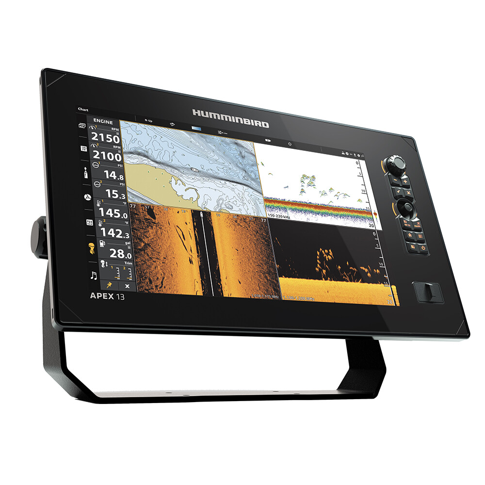 Humminbird APEX 13 MEGA SI+ GPS Chartplotter Bluetooth Fishfinder Display Only