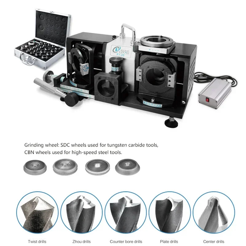 F1-20 Sharpener Machine Drill Grinding Machine 2-20mm 5 in 1 Drill Bit Grinder