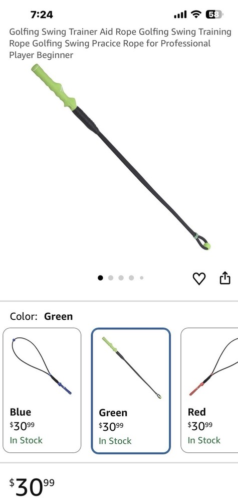 Golf Swing Trainer With Instruction Sheet And Storage Bag