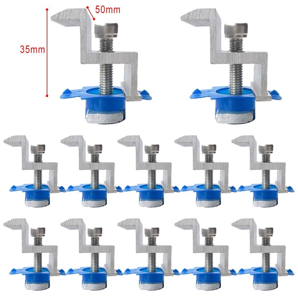 12P Solar Panel Bracket Clamps Module Clamp Solar Panel Holder For-Mounting-Rail