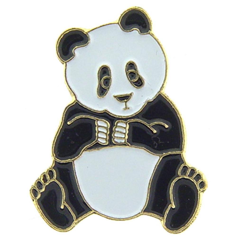 Panda Bear Pin 1"