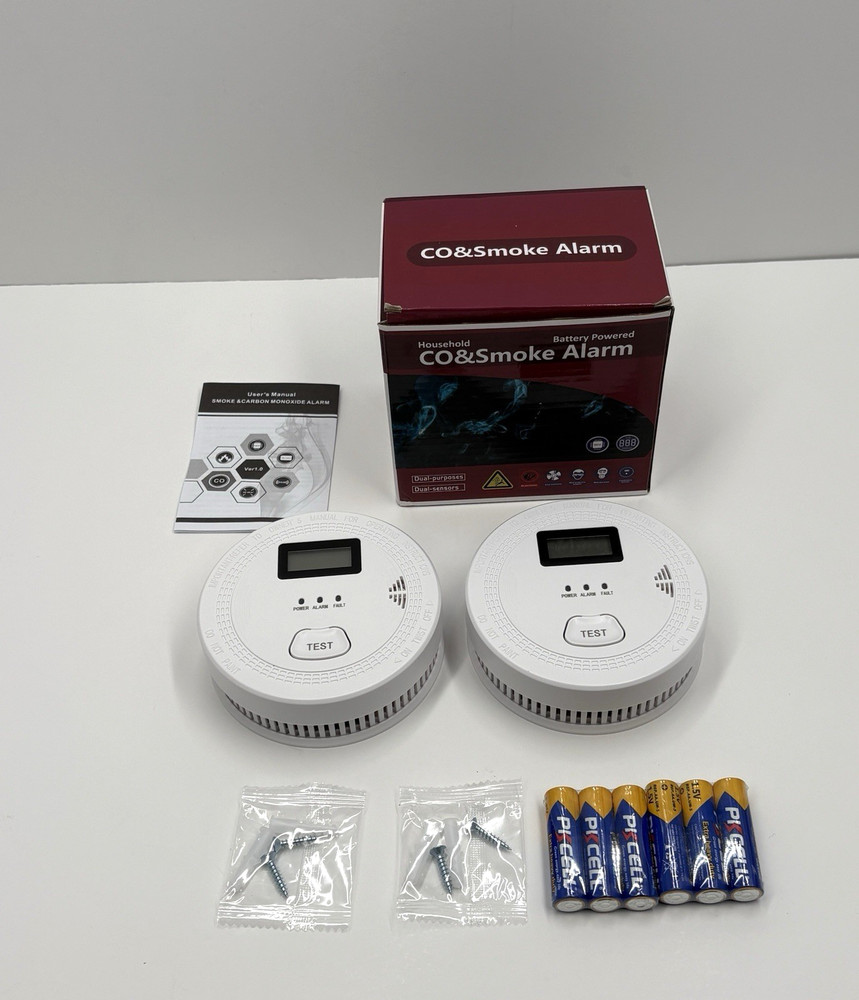 Household CO & Smoke Alam 2-Pack