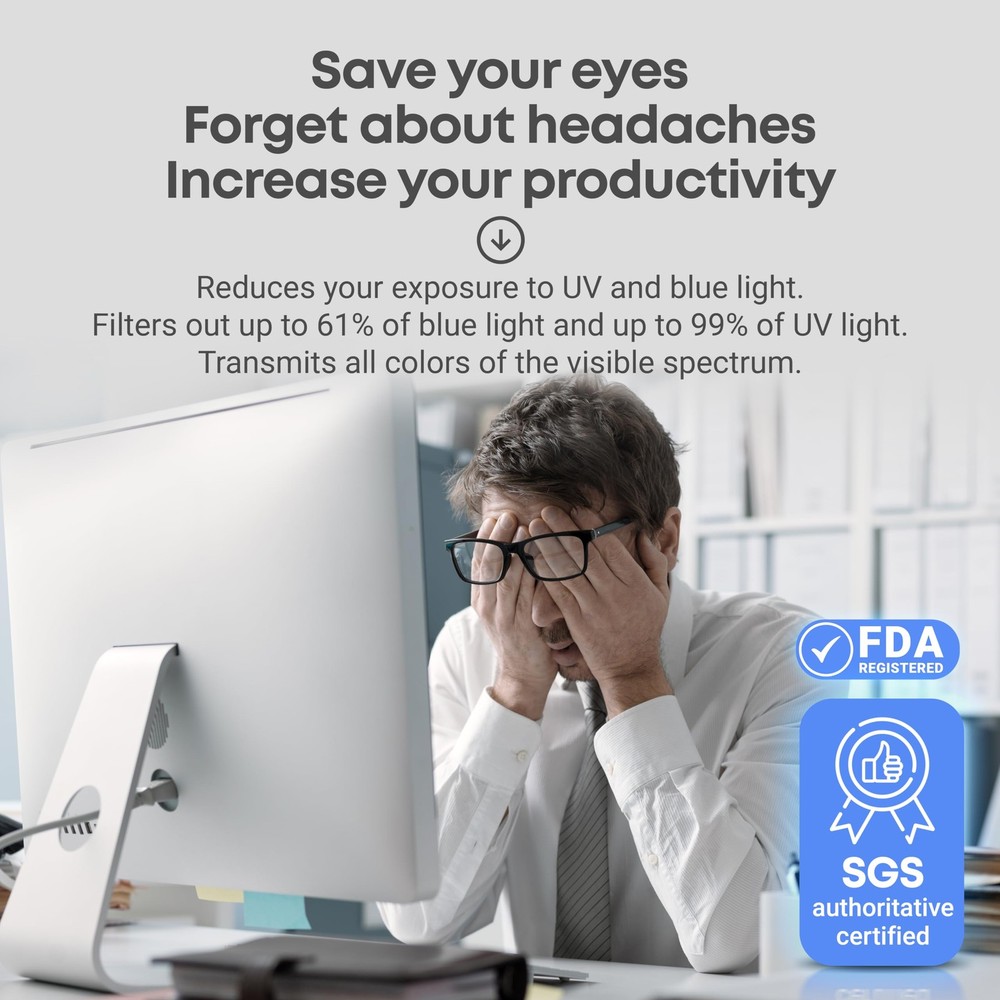 Universal Blue Light Blocking Screen Protector Panel for 23, 23.6, 23.8, 24 inch