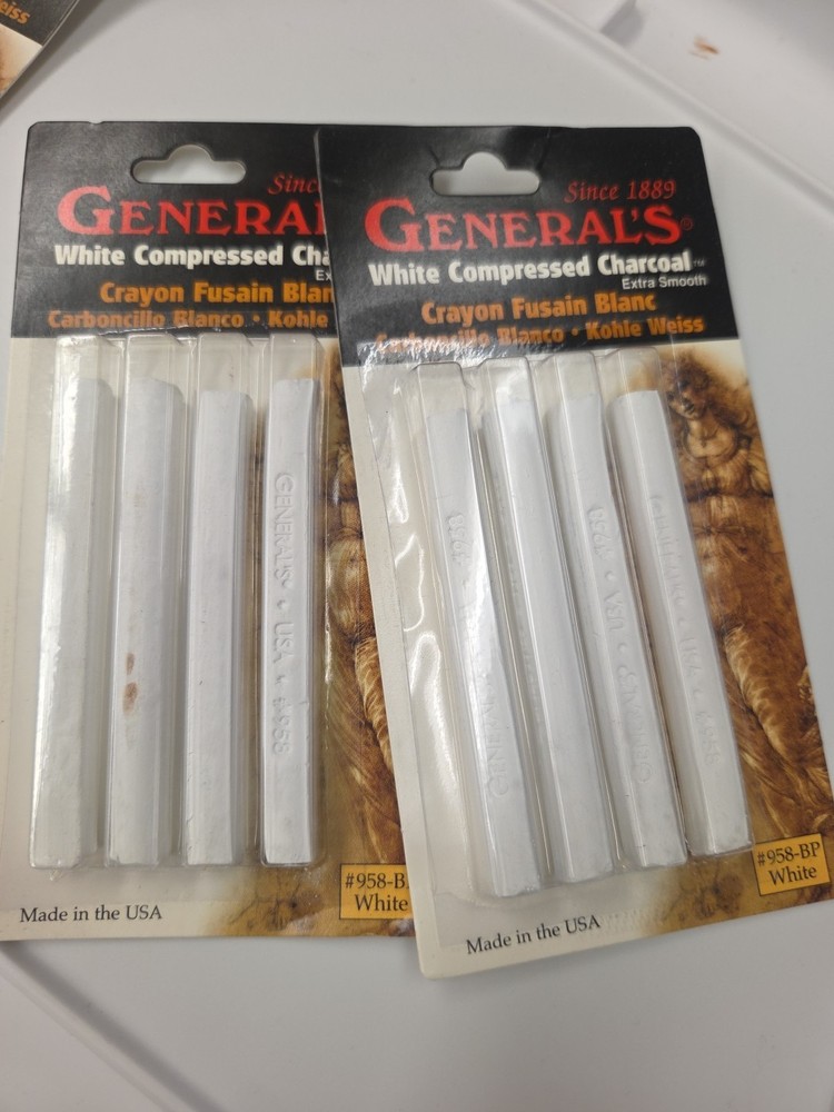 Generals White Compressed Charcoal 4 pack, 2 BOXES