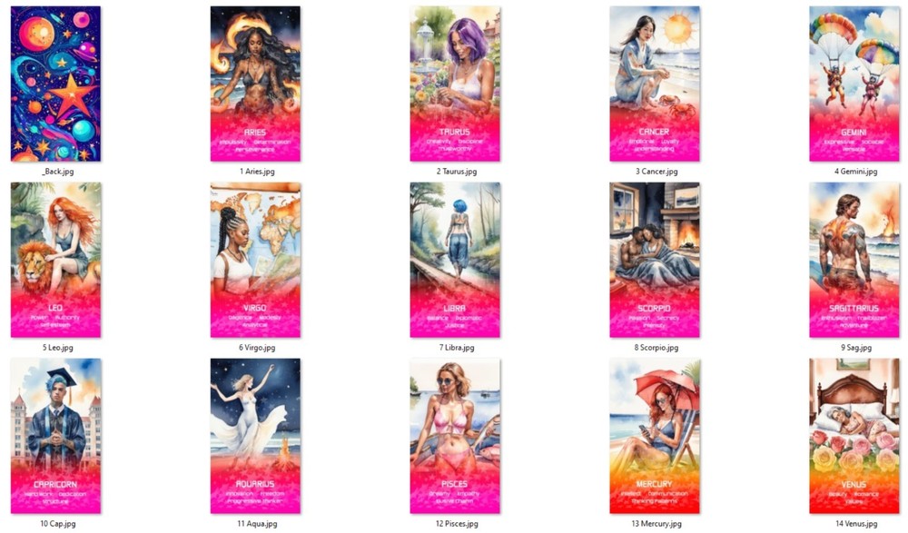 Celestial Utopia Oracle Deck | Signs | Planets | Houses | Retrogrades | NEW