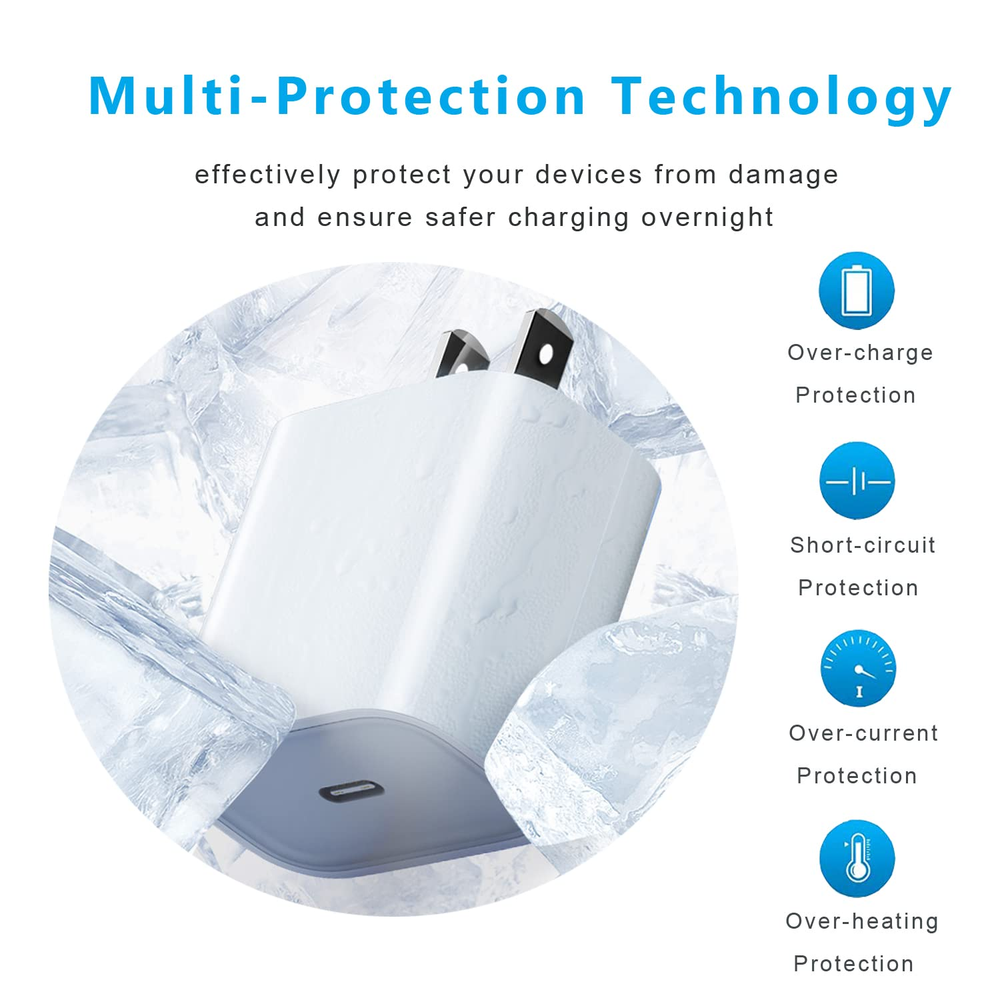 20W USB Type C Power Adapter Fast Charger Cube Block For iPhone iPad Android Lot