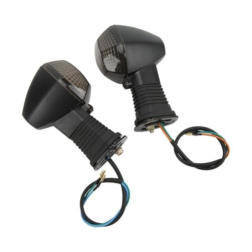2Pcs Motorcycle Turn Signal Light Direct Fit Front Position Replacement Black