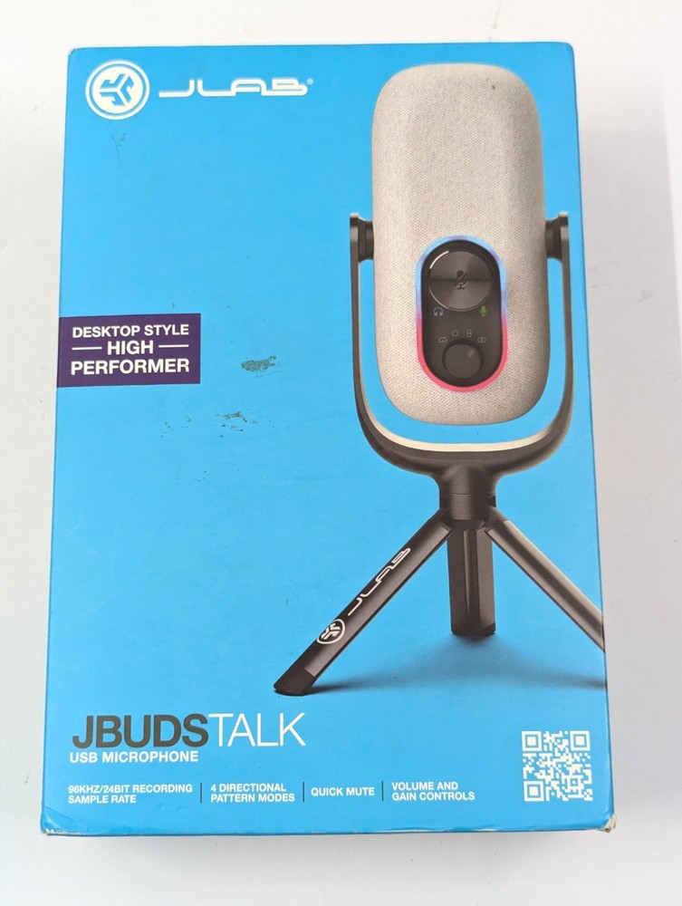 JLab EPIC JBUDS Talk USB Microphone - White