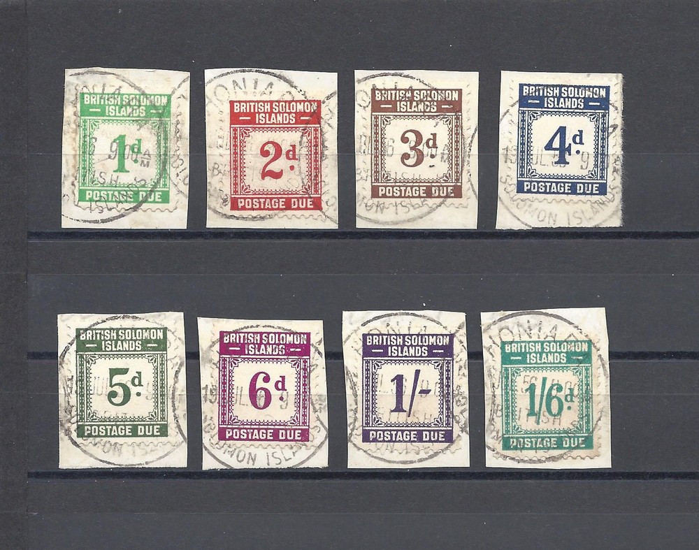 BRITISH SOLOMON ISLANDS 1940 SG D1/D8 USED