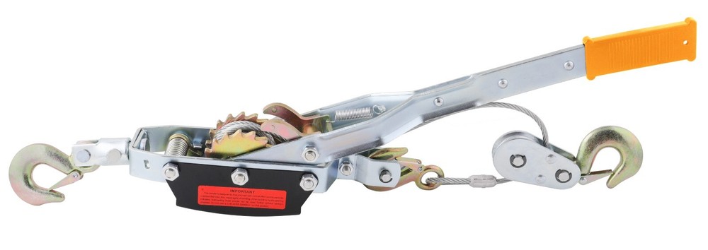 4 Ton H.D. Hand Cable Puller 3 Hooks Pulling Come A Long Gear Steel Cable