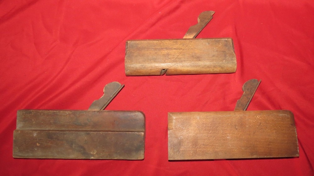 3 ASSORTED, UNBRANDED WOOD PLANES [AS FOUND]