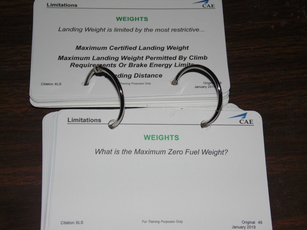 CAE Citation XLS Flash Cards