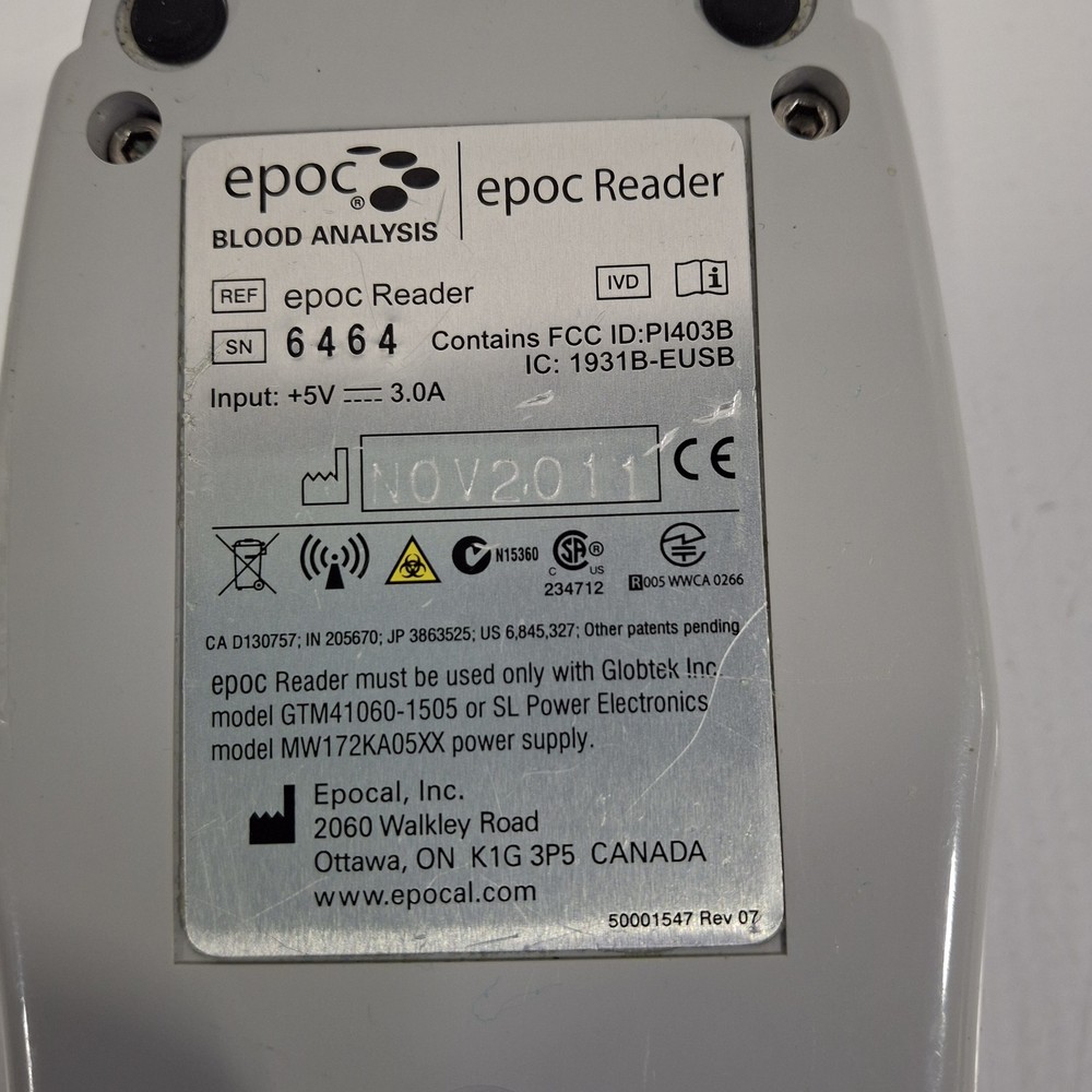 Epocal, Inc Epoc Reader Base