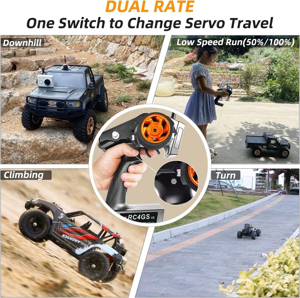Versatile RC Transmitter & Receiver Combo - Perfect for Drifting and Crawling